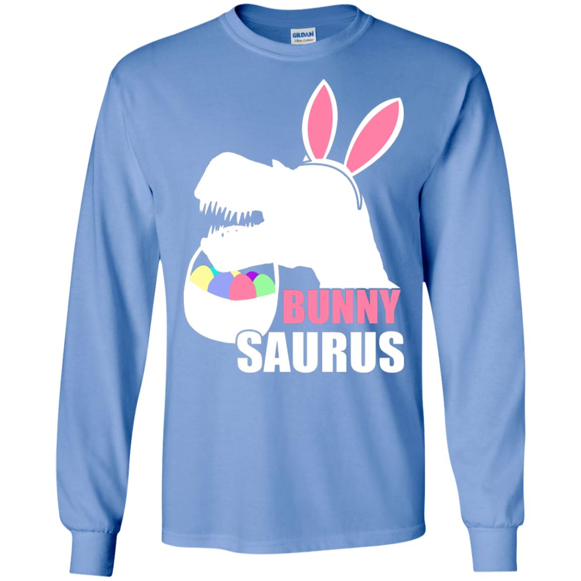Bunnysaurus Easter Dinosaur Lover Shirt Carolina Blue