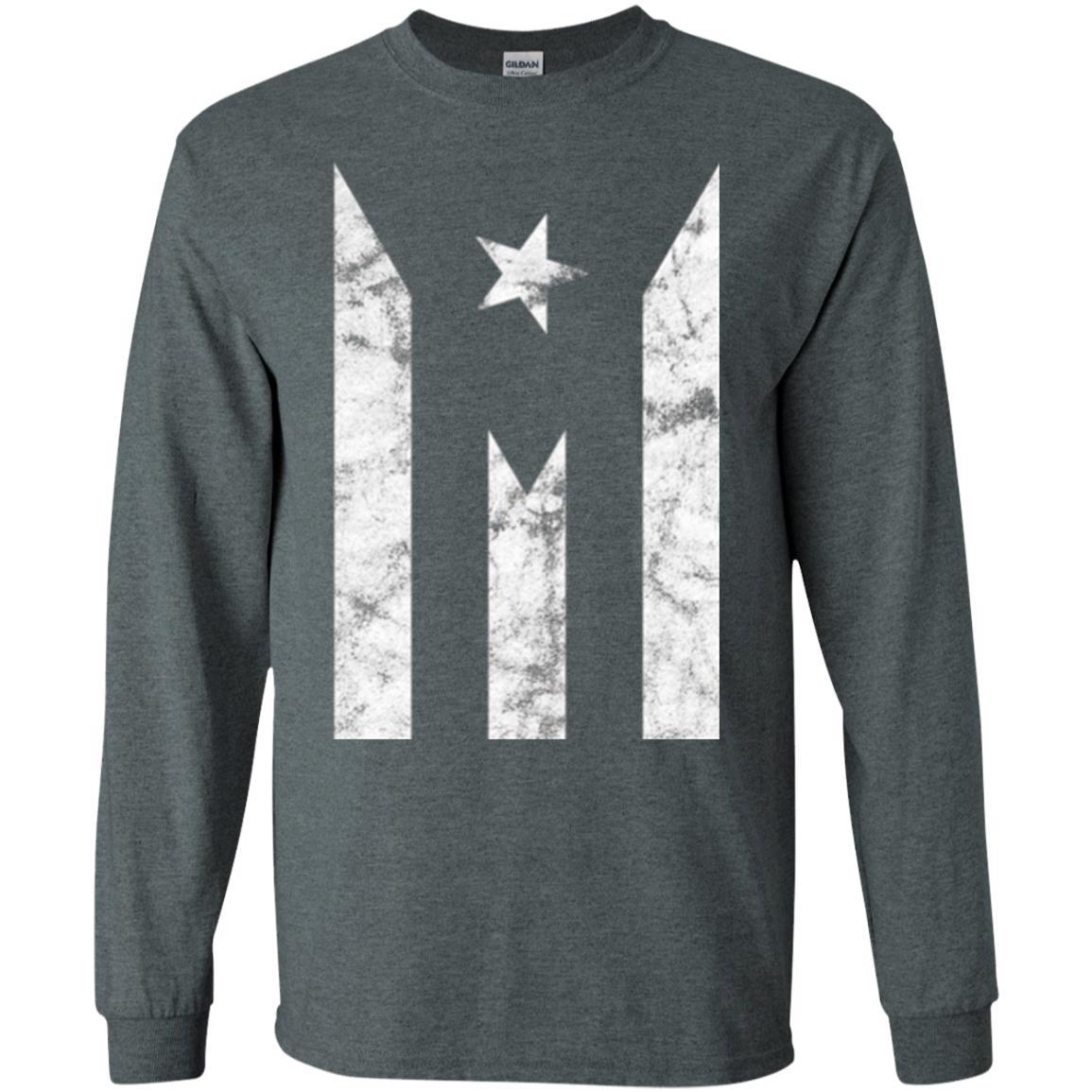 Boricua T-shirt Puerto Rico Black Flag T-shirt Dark Heather