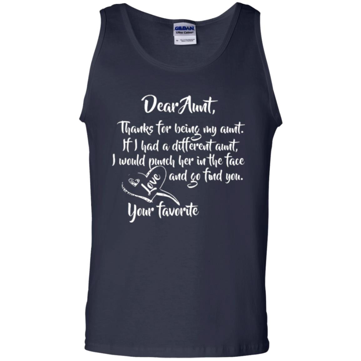 Family T-shirt Dear Aunt Thanks For Being My Aunt Navy