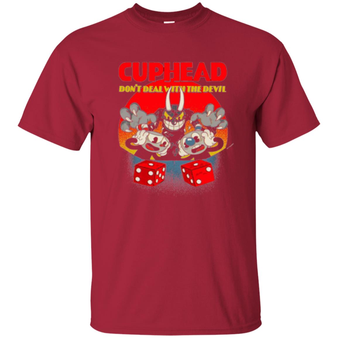 Gamer T-shirt Cuphead Don_t Deal With The Devil Cardinal