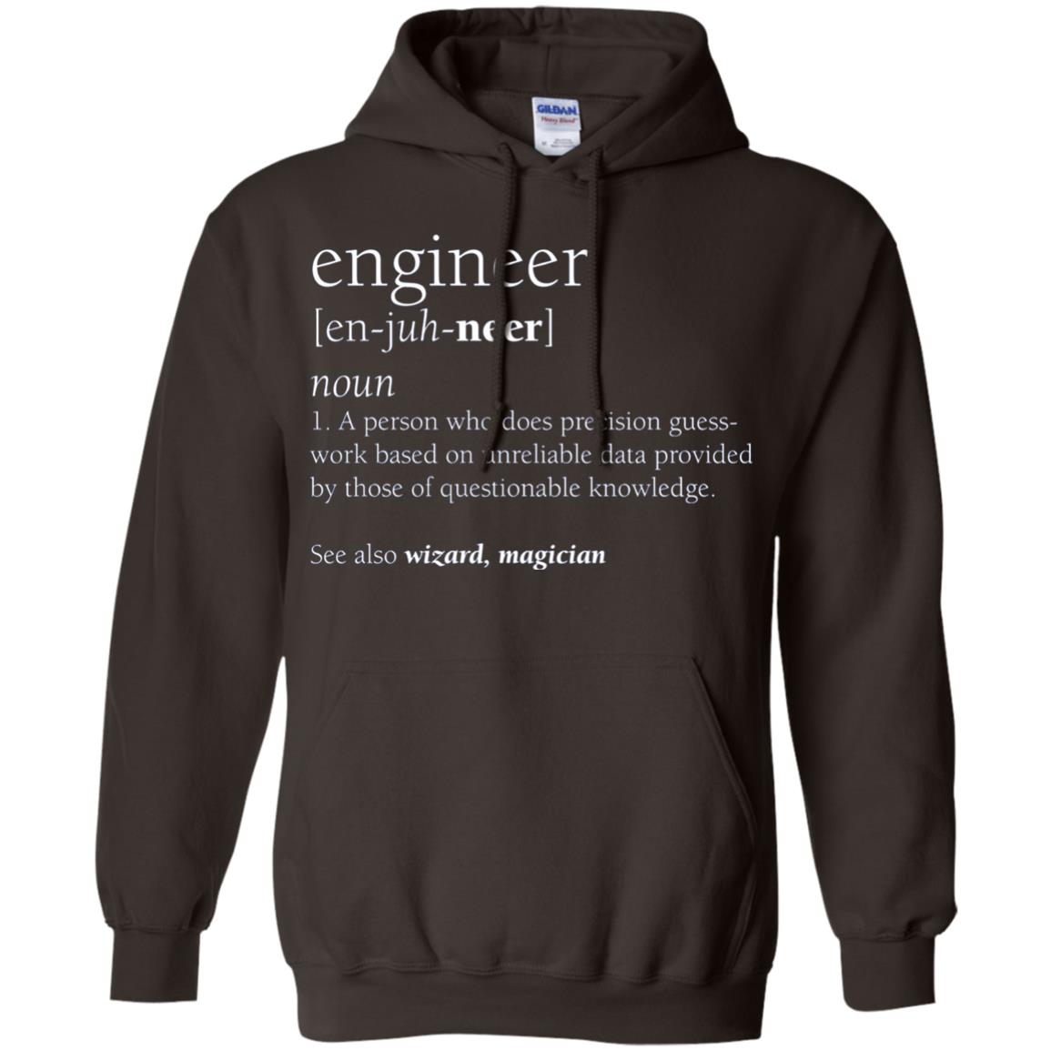 A Person Who Does Precision Guess Work Based On Unreliable Data Engineer Definition T-shirt Dark Chocolate