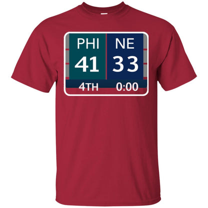 Phi 41 Ne 33 Final Score Football Lover T-shirt Cardinal