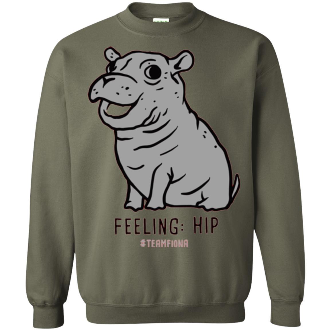 Fiona Hippo Lover T-shirt The Hippo Feeling Hip #teamfiona Military Green
