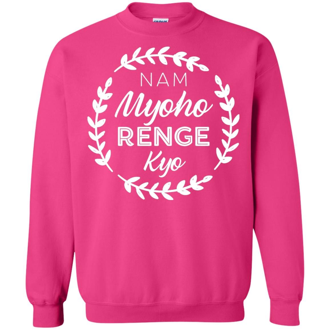 Nam Myoho Renge Kyo White Crest Shirt Heliconia