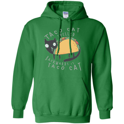Cat Lovers T-shirt Taco Cat Spelled Backward Is Taco Cat Irish Green