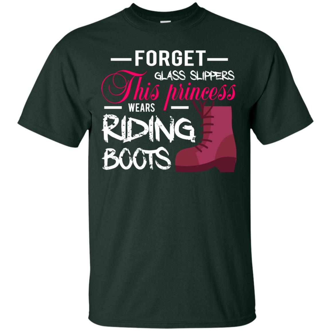 Forget Glass Slippers This Princess Wears Riding Boots Horse Riding T-shirt Forest