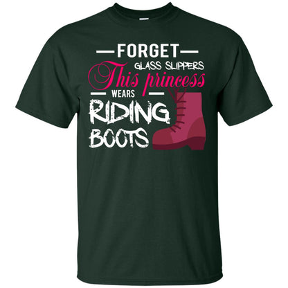 Forget Glass Slippers This Princess Wears Riding Boots Horse Riding T-shirt Forest