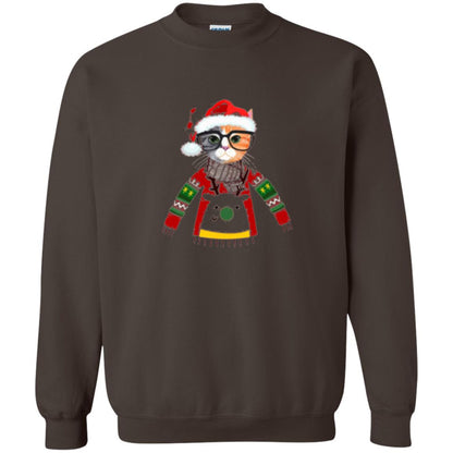 Cat Lovers T-shirt Meowy Christmas Dark Chocolate