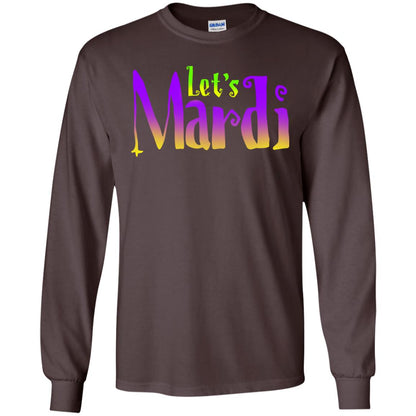 Mardi Gras T-shirt Let's Mardi Dark Chocolate