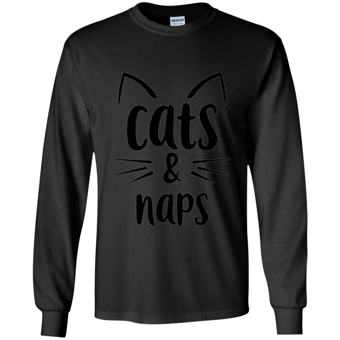 Cats And Naps Lovers T-shirt Black
