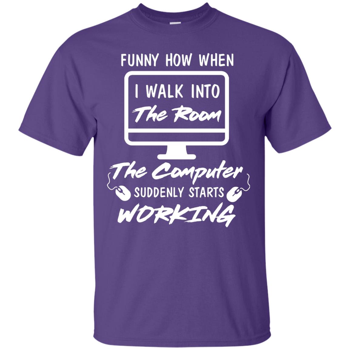 The Computer Suddenly Starts Working Information Technology T-shirt Purple