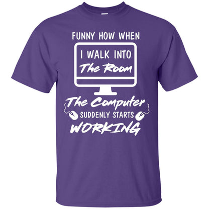 The Computer Suddenly Starts Working Information Technology T-shirt Purple