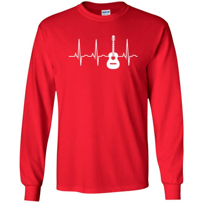 Guitarist T-shirt Guitar Heartbeat T-shirt Red