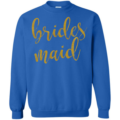 Bridesmaid Gold Glitter Bridal Shower T-shirt Royal