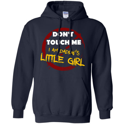 Daddy Shirt Warning Dont Touch Me I Am Daddy Of Little Girl Navy