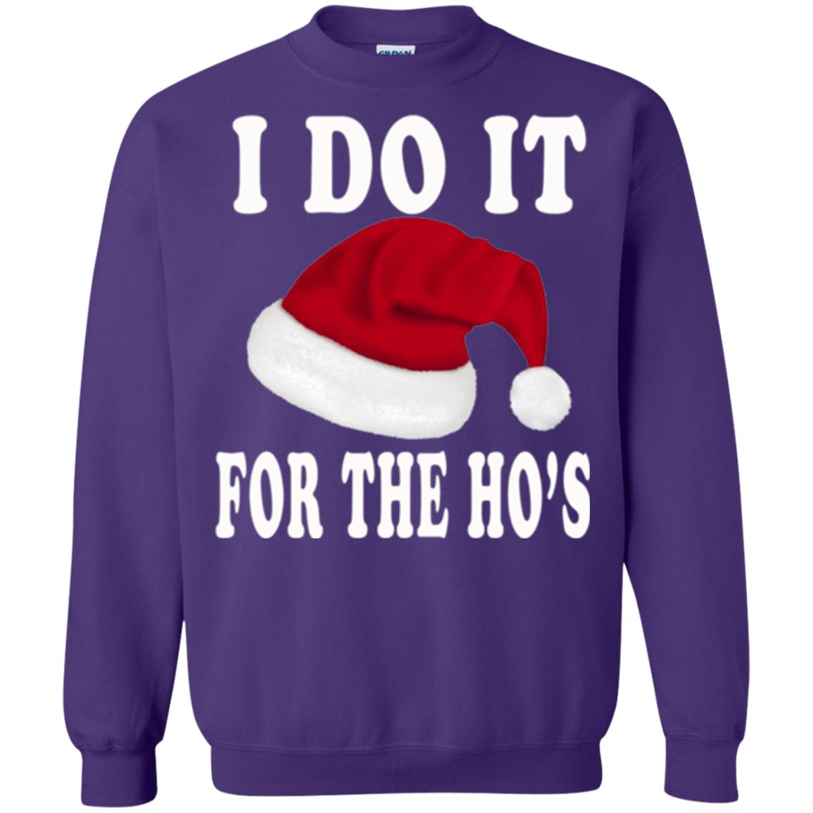 Christmas T-shirt I Do It For The Ho_s Purple