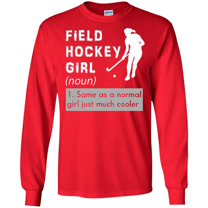 Field Hockey Girl Hockey Lover T-shirt Red