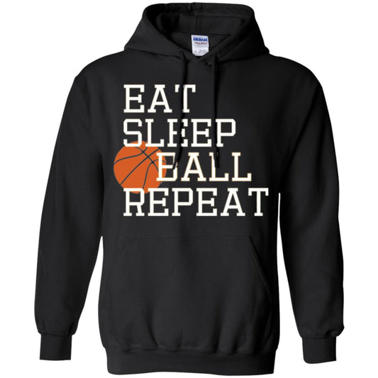 Basketball T-shirt Eat Sleep Basketball Repeat Black