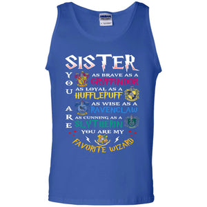 Sister My Favorite Wizard Harry Potter Fan T-shirtG220 Gildan 100% Cotton Tank Top
