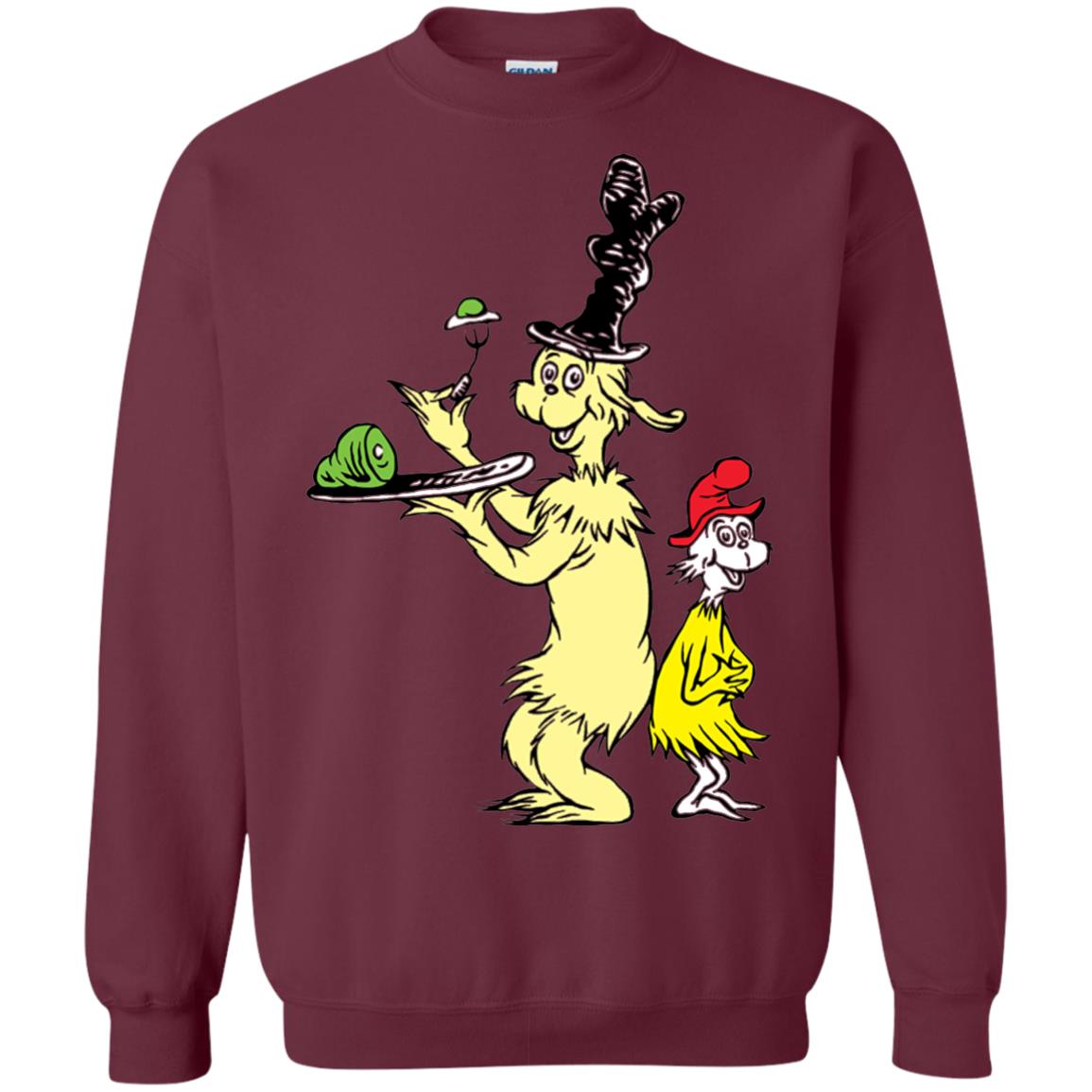 Dr. Seuss I Like Green Eggs And Ham T-shirt Maroon