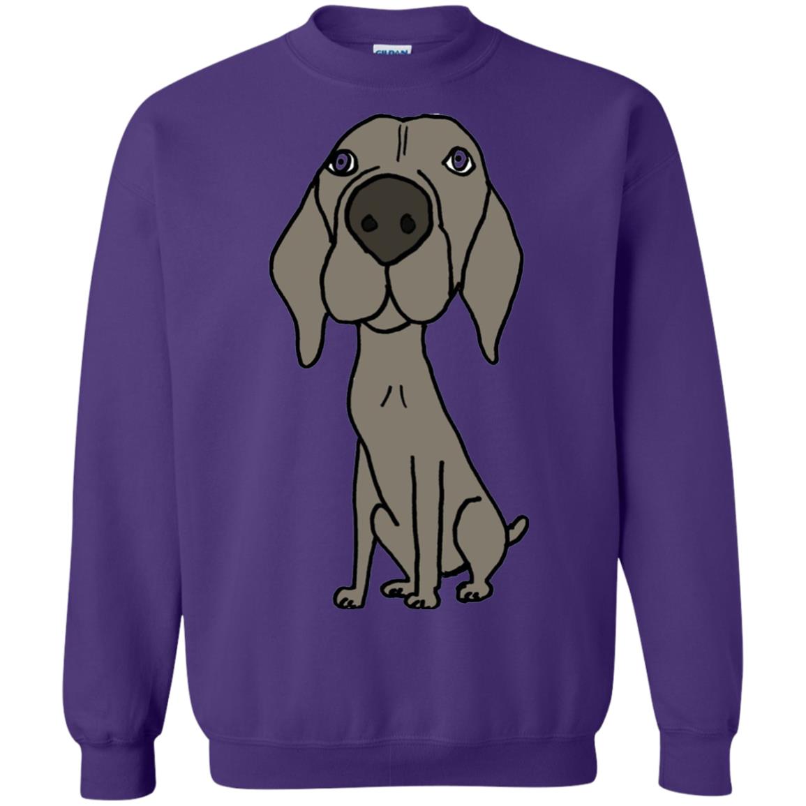Smiletodaytees Funny Weimaraner Dog Cartoon T-shirt Purple