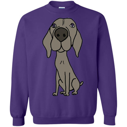 Smiletodaytees Funny Weimaraner Dog Cartoon T-shirt Purple