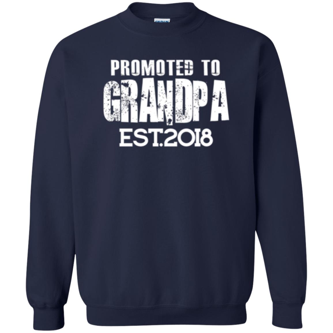 Papa T-shirt Promoted To Grandpa Est 2018 T-shirt Navy