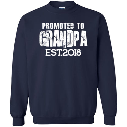 Papa T-shirt Promoted To Grandpa Est 2018 T-shirt Navy