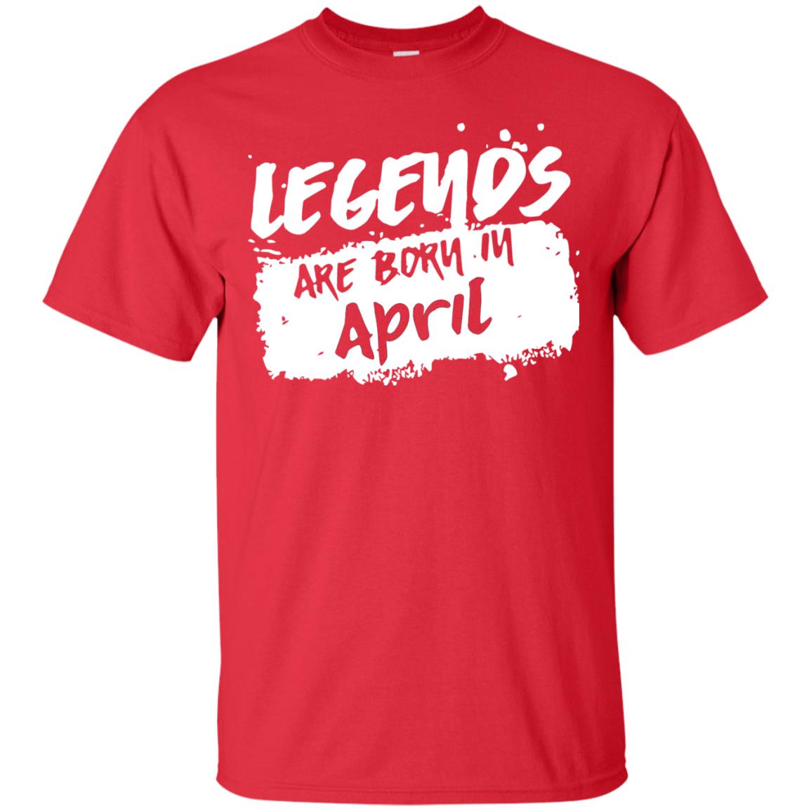 April Birthday Shirt Legends Are Born In April Red