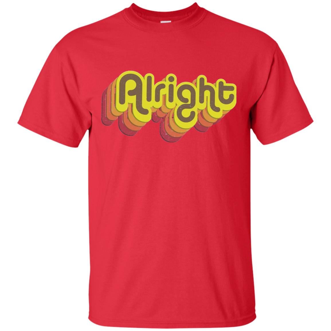 Alright Alright Shirt Funny Retro 70s Red
