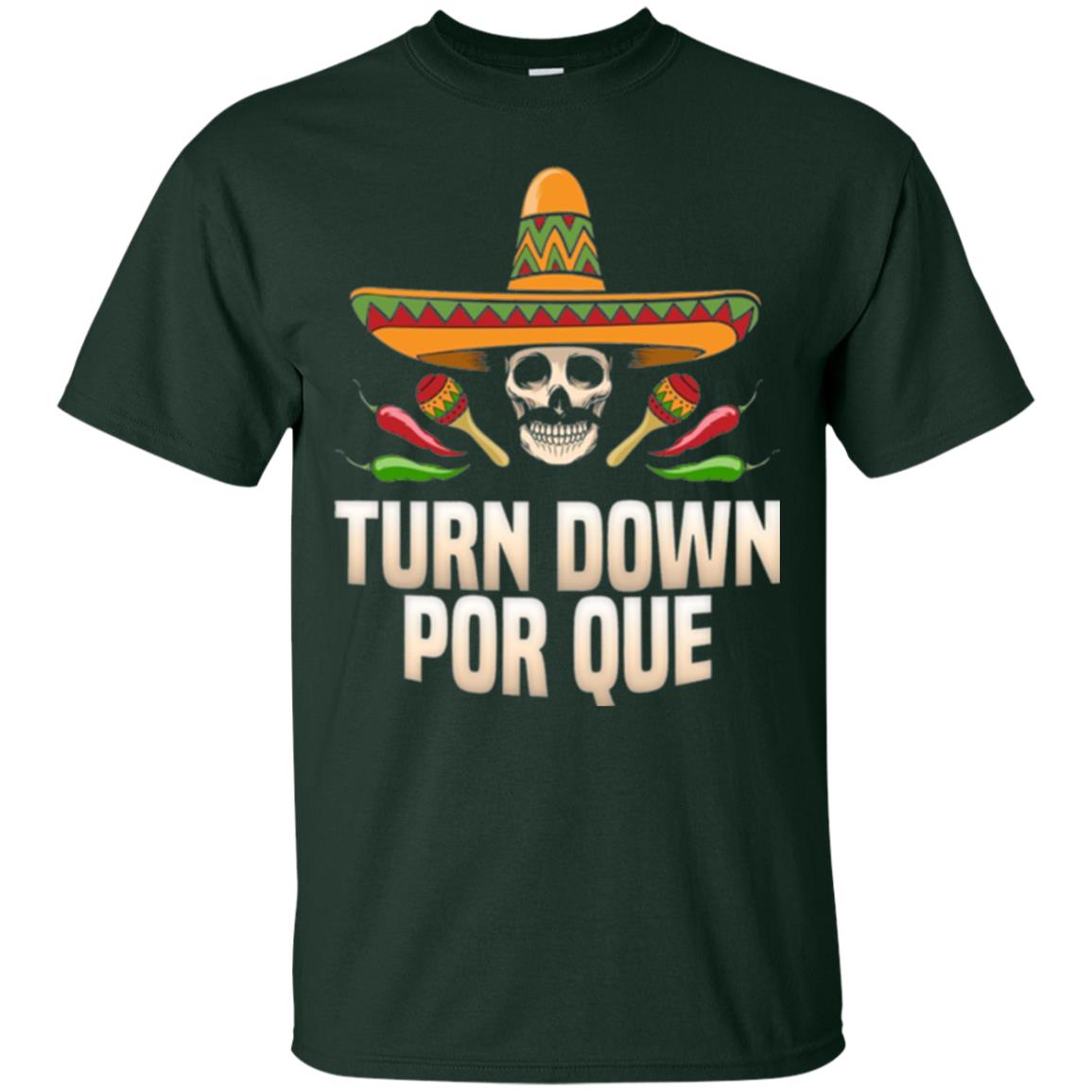 Turn Down Por Que Skull Pirate T-shirt Forest