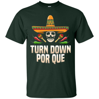 Turn Down Por Que Skull Pirate T-shirt Forest