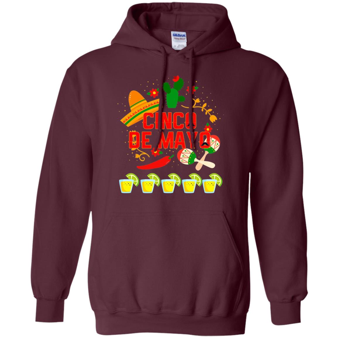 Fiesta Cinco De Mayo T-shirt Maroon