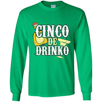 Funny Cinco De Mayo Drinko Celebration T-shirt Irish Green