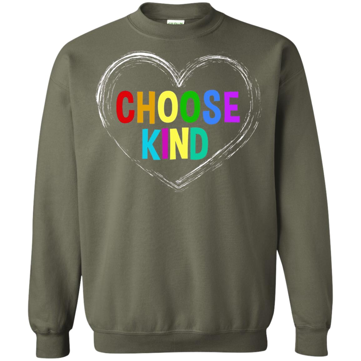 Choose Kind Anti Bullying T-shirt Military Green