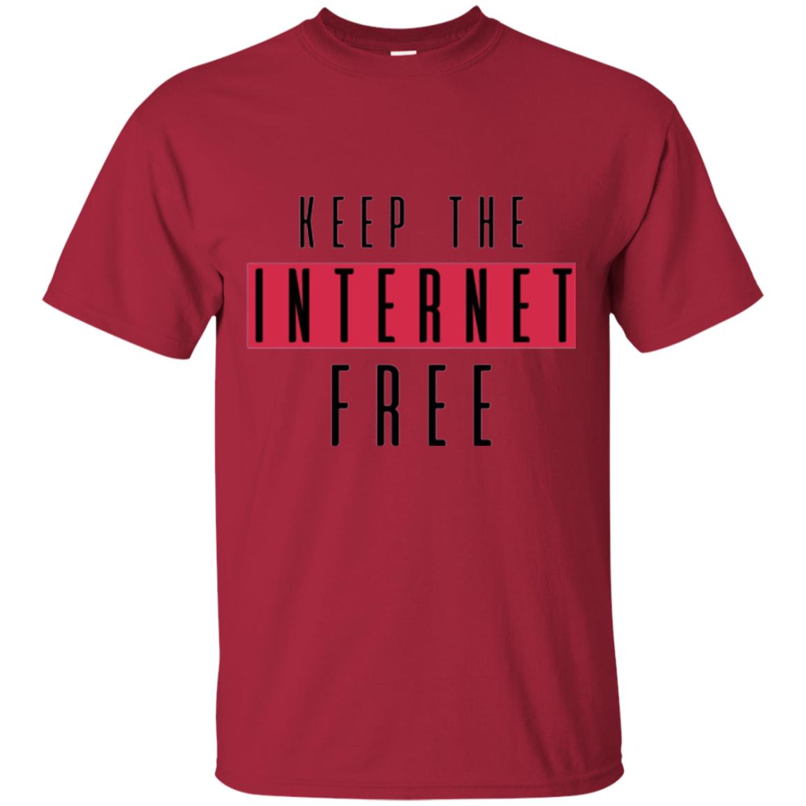 Keep The Internet Free T-shirt Cardinal