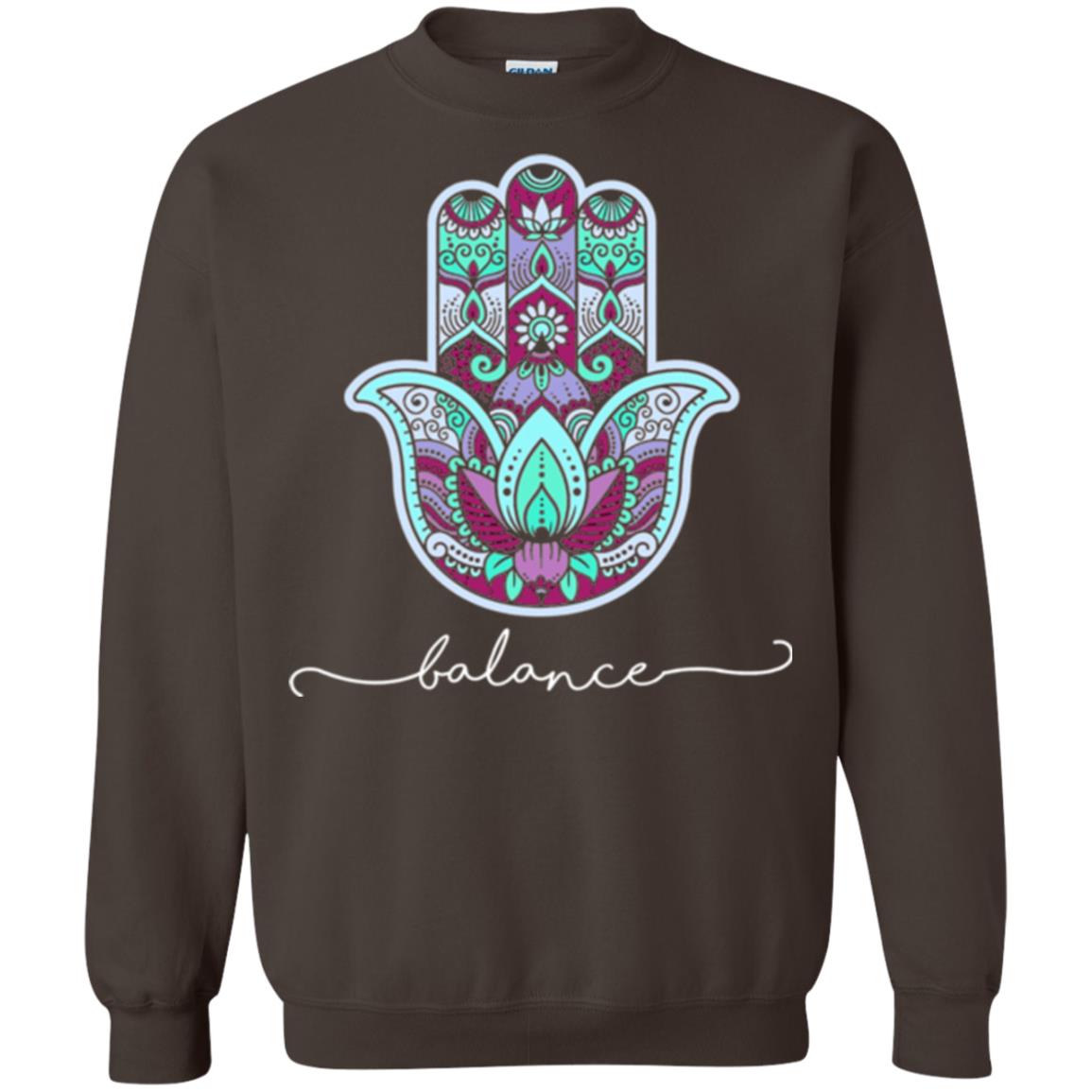 Balance Yoga Gym Hamsa T-shirt Dark Chocolate
