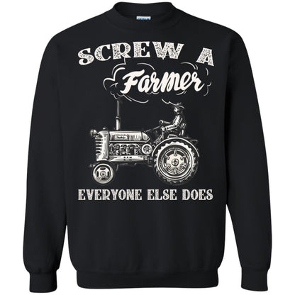 Screw A Farmer Everyone Else Does Farming Shirt Black