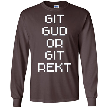 Video Game T-shirt Git Gud Or Git Rekt Dark Chocolate