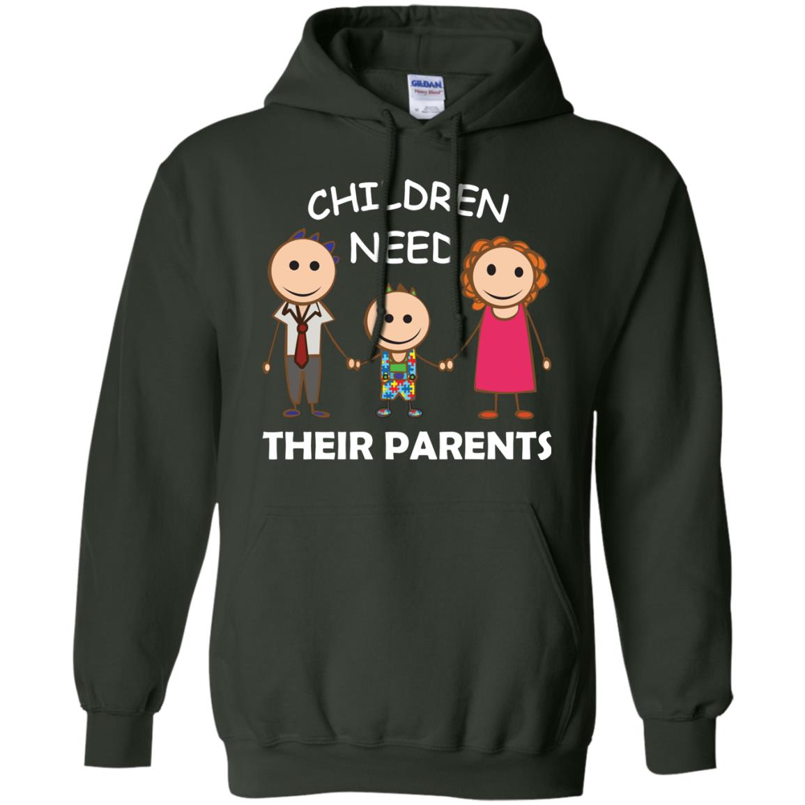 Children Need Their Parents End Separation Family Shirt Forest Green