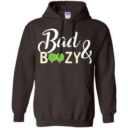 Saint Patrick's Day T-shirt Bad And Boozy Shamrock Dark Chocolate