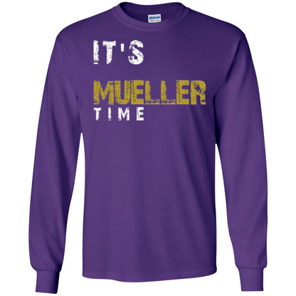 Anti Trump Resist T-shirt It_s Mueller Time Purple