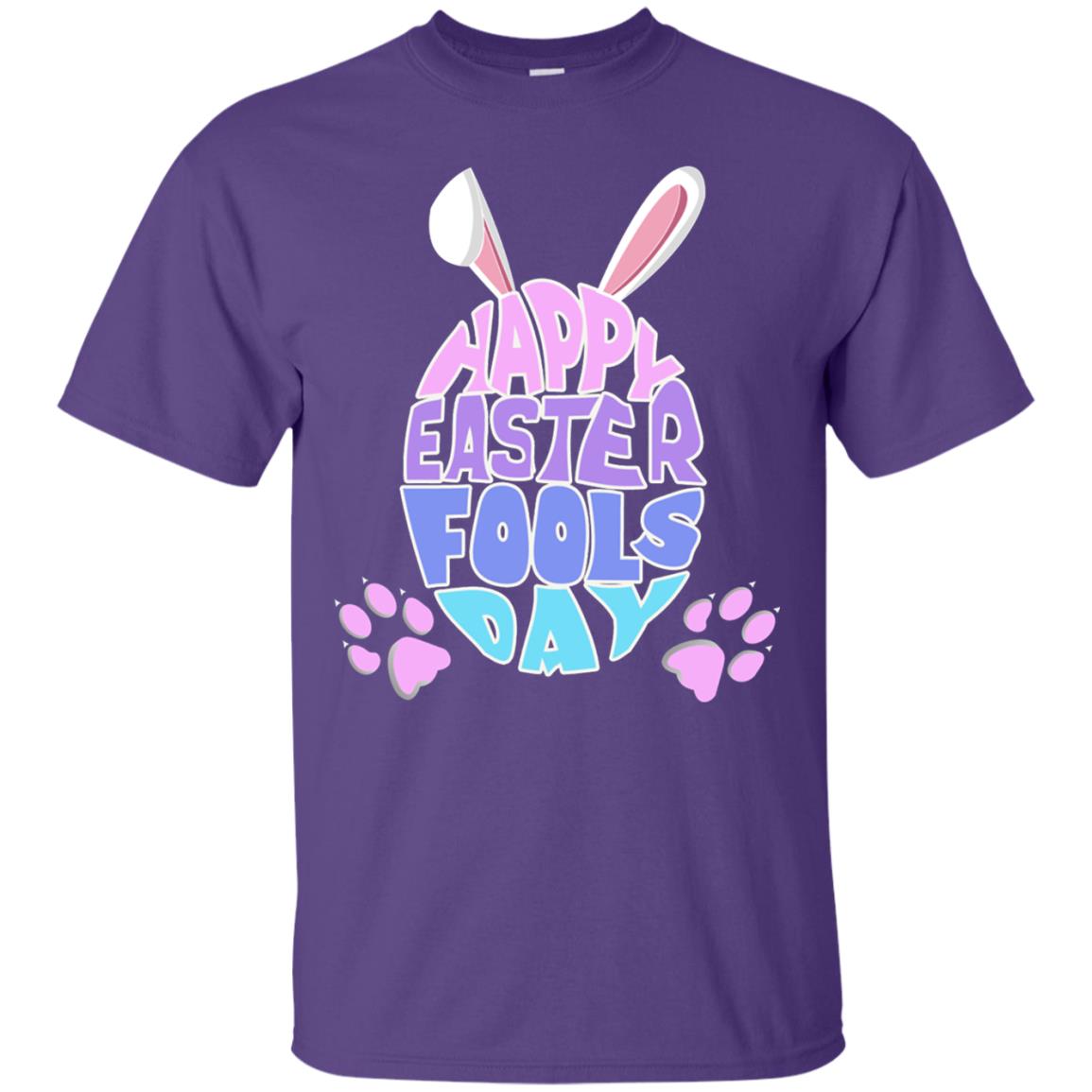 Happy Easter Fools Day Egg With Bunny Ears Shirt Purple