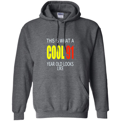 Cool 91 Years Old Birthday Gifts This Is What A Cool 91 Dark Heather