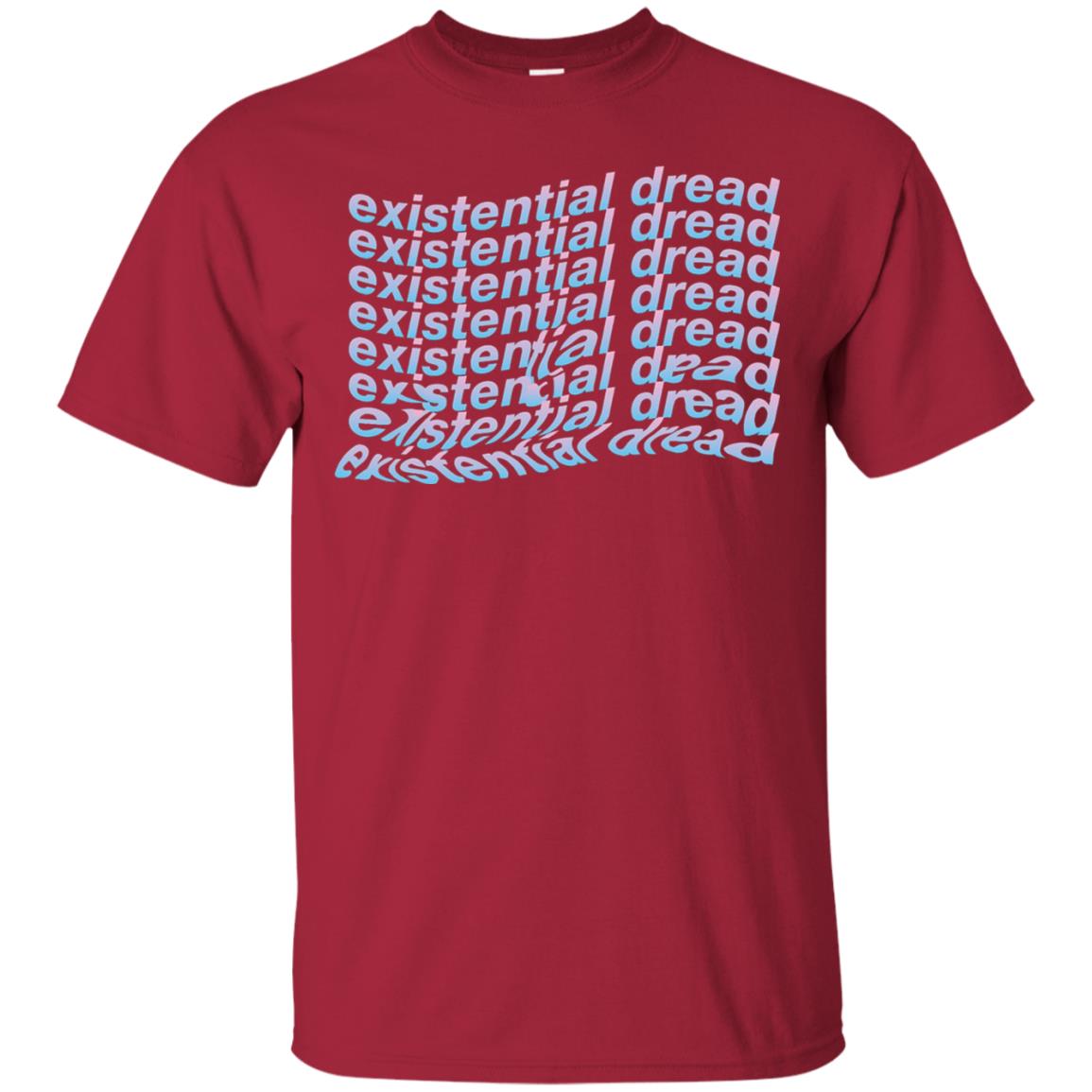 Existential Dread Waves Melting Distortion Aesthetic T-shirt Cardinal