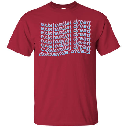 Existential Dread Waves Melting Distortion Aesthetic T-shirt Cardinal