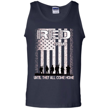 Red Friday Military T-shirt Untill They All Come Home Navy