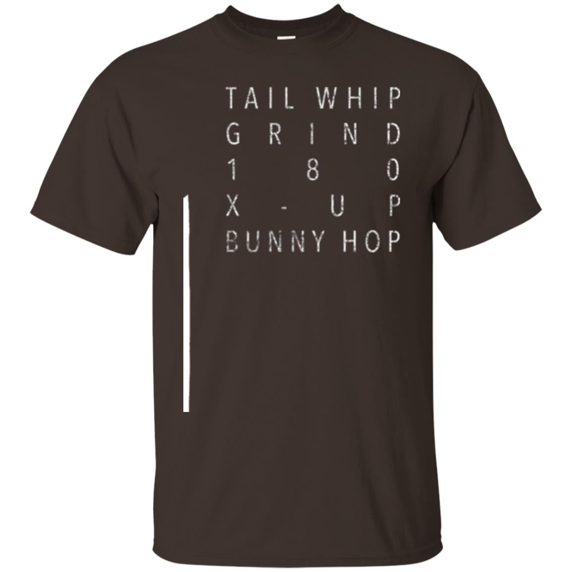 Scooter Tricks T-shirt Tail Whip Grind 180 X-up Bunny Hop Dark Chocolate