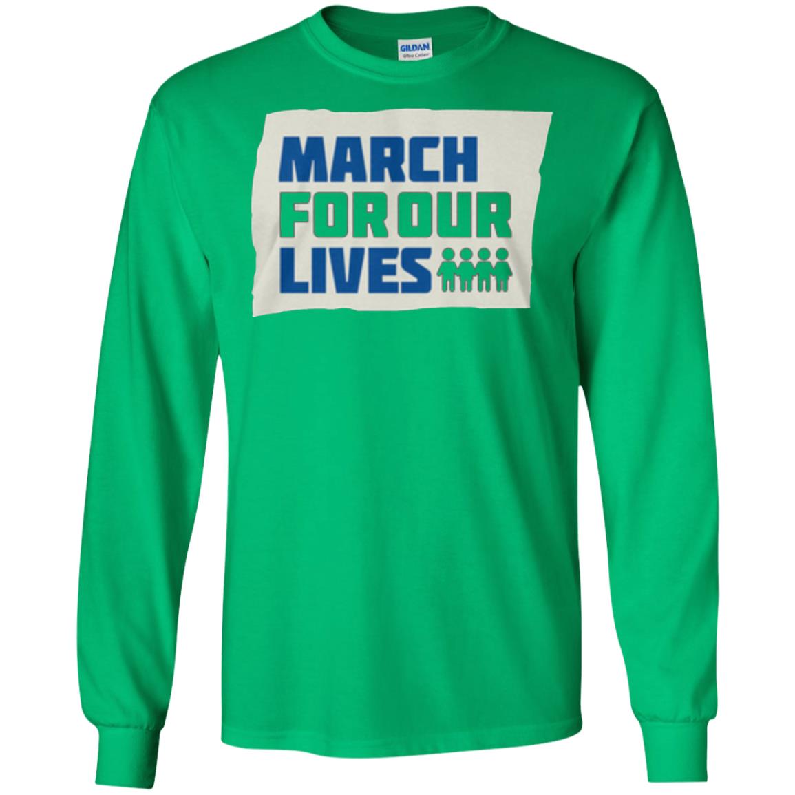 March For Our Lives Anti Gun T-shirt Irish Green