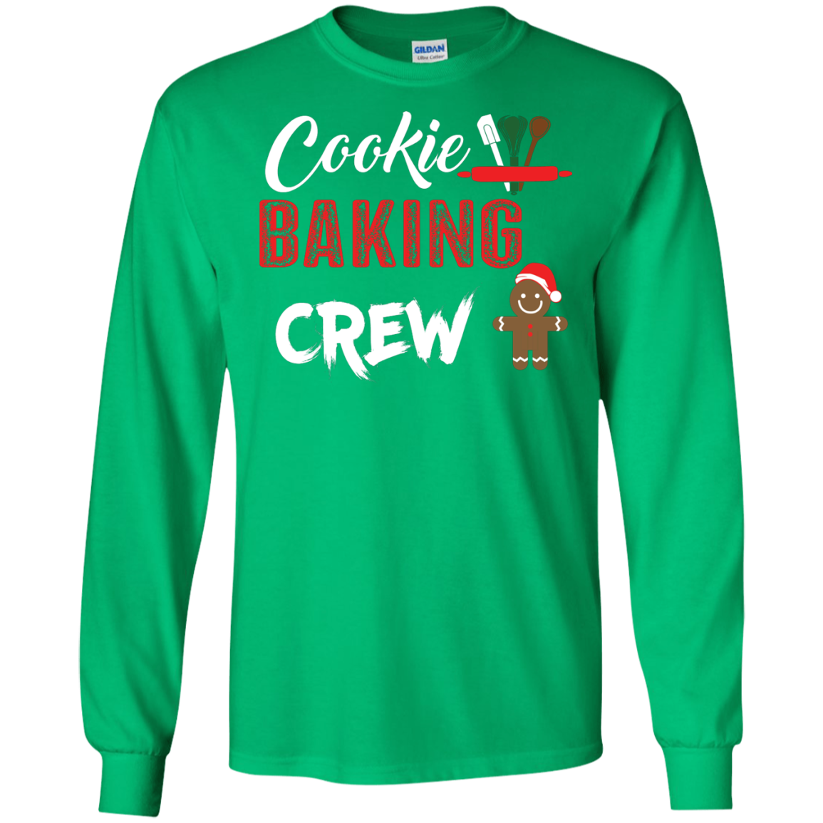 Christmas T-Shirt Cookie Baking Crew Irish Green